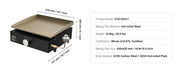 Bild in Galerie-Viewer laden, Amocart 18/24inch Propane Gas Tabletop Griddle with Hot-rolled Plate Carbon Steel Portable Table Top Griddle Grill for Camping