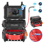 Load image into Gallery viewer, Amocart Sewer Camera 30m/50m/70m Drain Pipe Inspection Camera with 512Hz Transmitter 9" Screen 1080P HD Snake Plumbing Camera
