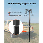 Charger l'image dans la visionneuse de galerie, Amocart 400/500/600Lbs Truck Hitch Game Hoist with & Adjustable Height Hunting Deer Hoist Winch for Skinning & Cleaning Game