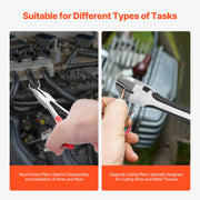 Charger l'image dans la visionneuse de galerie, Amocart 5-Piece Needle Nose Pliers 11 in Long Needle Nose Pliers Set Diagonal Cutting Pliers 45°/90° Bent Round Nose Plier