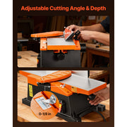 Bild in Galerie-Viewer laden, Amocart 6in 2HP 12000 RPM Benchtop Jointer 6 x 23 in Cast Aluminum Table Up to 1/8in Depth Adjustable Fence for Woodworking DIY
