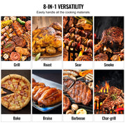 Charger l'image dans la visionneuse de galerie, Amocart Portable Charcoal Grill Propane Gas Grills with Cover and Cart Heavy Duty Iron BBQ Grill for Outdoor Cooking Barbecue
