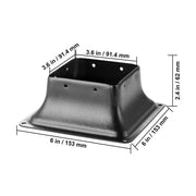 Charger l'image dans la visionneuse de galerie, Amocart 4x4 Post Base Internal 3.6"x3.6" Heavy Duty Powder-Coated Steel Post Bracket for Deck Porch Handrail Railing Support