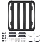 Charger l'image dans la visionneuse de galerie, Amocart Roof Rack Cargo Carrier 48x40x5.6“ Universal Rooftop Cargo Basket Car Top Luggage Holder Anti-Rust Alloy Steel for Car