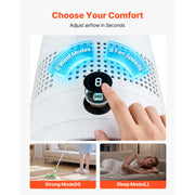 Charger l'image dans la visionneuse de galerie, Amocart Bladeless Tower Fan 65°/80° Oscillating Standing Fan 8/12 Speeds & 8/9-Hour Timer 14.76/15.42 ft High Velocity for Home