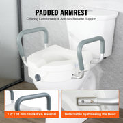 Charger l'image dans la visionneuse de galerie, Amocart Raised Toilet Seat 5" Height Raised 350 lbs Weight Capacity for Round &Elongated Toilet Twist Lock Installation Elderly