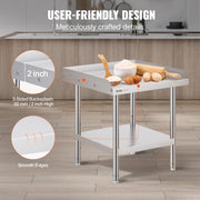 Charger l'image dans la visionneuse de galerie, Amocart Stainless Steel Work Table Commercial Heavy Duty Food Prep Worktable with Adjustable Height for Restaurant Home Hotel