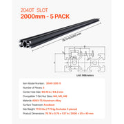 Charger l'image dans la visionneuse de galerie, Amocart Linear Rail 4-5 PCS 1000mm/1200mm/1500mm/2000mm T Slot 2040 Aluminum Extrusion Profile for 3D Printer, CNC Machine DIY