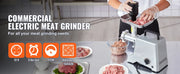 Charger l'image dans la visionneuse de galerie, Amocart Electric Meat Grinder 5 Lb/Min Industrial Meat Mincer with Blade Grinding Plate Sausage Stuffing Blade and 3 Tubes