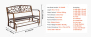 Bild in Galerie-Viewer laden, Amocart Outdoor Bench Wooden Metal Garden Bench for Outdoors 480 lbs Load Capacity Bench Outdoor Garden Park Bench