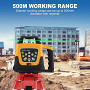 Load image into Gallery viewer, Green Beam Rotary Laser Level Kit Self Leveling 360 Degree Horizontal Transit Tripod Grade Rod 500M Range Construction Surveying