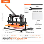 Bild in Galerie-Viewer laden, Amocart Leather Cutting Machine Embossing Plate Manual Die Cutter 0.47 in Pressure Stroke Leather Embossing Machine