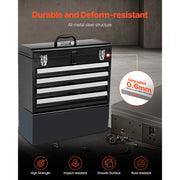 Bild in Galerie-Viewer laden, Amocart 20.5in Metal Tool Box Portable 4-Drawers Tool Chest with Drawers Locking Multi-Function Tool Organizer for Workshop