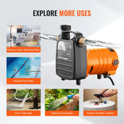 Charger l'image dans la visionneuse de galerie, Amocart Cast Iron Water Transfer Pump 115V AC 1600GPH 1/2HP Portable for Garden, Rain Barrel, Pond, Hot Tub, Aquarium Draining
