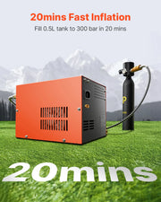 Charger l'image dans la visionneuse de galerie, Amocart PCP Air Compressor 4500PSI/30Mpa Portable w/ Built-in Converter & Fan Cooling System DC12V/AC120V Manual-Stop Air Rifle