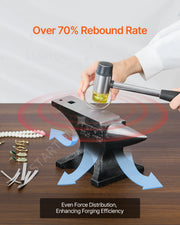 Charger l'image dans la visionneuse de galerie, for Blacksmiths Stable Base Metal Working Tool Amocart Single Horn Anvil Cast Steel Anvil High Hardness Rugged Round Horn Anvil