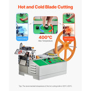Charger l'image dans la visionneuse de galerie, Amocart Automatic Webbing Cutting Machine Hot Cold Ribbon Cutting Machine with Adjustable Temperature LCD Display for Shoelaces