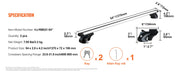 Bild in Galerie-Viewer laden, Amocart Roof Rack CrossBar Adjustable Aliuminum Roof Rail Crossbar Baggage Luggage Carrier 200LBS Crossbars for SUVs, Sedans