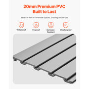 Bild in Galerie-Viewer laden, Amocart 8x4ft White/Grey Slat Wall Paneling PVC Garage Slatwall with Accessories Adjustable Tool Storage Panel Fits for Display