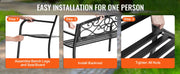 Load image into Gallery viewer, Amocart Outdoor Wooden Metal Garden for Outdoors 480 lbs Load Capacity Bench Outdoor Garden Park