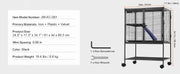 Charger l'image dans la visionneuse de galerie, Amocart 64.6" Rolling Metal Ferret Cage Large 4-Tier Critter Nation Cage Small Animal Cage for Rats Hamster Guinea Chinchilla
