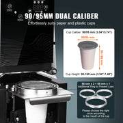 Bild in Galerie-Viewer laden, Amocart Fully Automatic Cup Sealing Machine 500-650 Cups/H Cup Sealer Machine fit 190mm Tall & 90/95mm Cup for Milk Boba Tea