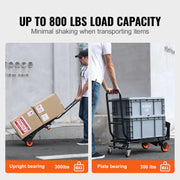 Charger l'image dans la visionneuse de galerie, Amocart 300 lbs Folding Hand Truck Aluminum Lightweight Platform Cart Portable Telescopic Utility Dolly for Moving Shopping