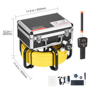 Bild in Galerie-Viewer laden, Amocart Sewer Camera 165 ft/50 m Self-Leveling Drain Inspection Camera with 9" 1080P HD Screen and 512Hz Locator for Duct Pipe