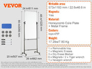 Bild in Galerie-Viewer laden, Amocart Rolling Magnetic Whiteboard Double-Sided Mobile Whiteboard 360° Reversible Adjustable Height Dry Erase Board for School