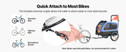 Bild in Galerie-Viewer laden, Amocart Dog Bike Trailer Supports up to 88 lbs 2-in-1 Pet Stroller Cart Bicycle Carrier for Dogs Easy Folding Frame with Wheel