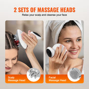Charger l'image dans la visionneuse de galerie, Amocart Electric Scalp Massager Rechargeable Head Massager Hair Growth Waterproof Portable Kneading Electric Scalp Scratcher