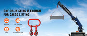Bild in Galerie-Viewer laden, Amocart 3T Chain Sling 6ft 8mm/10mm Heavy Duty Lifting Chains with 2 Leg Grab Hooks G80 for Engine Manual Hoist Lifting Tool
