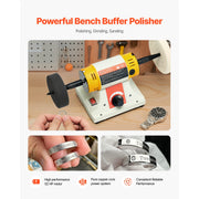 Charger l'image dans la visionneuse de galerie, Amocart Bench Buffer Polisher 1/2HP 0 to 8000RPM with 4"Cloth Wheel 3"Grinding Wheel 3"Fiber Wheel for Metal Jewelry Plastic