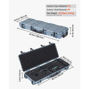Load image into Gallery viewer, Amocart Hard Rifle Case Lockable Rifle Case w/ Pre-cut Foams & Wheels IP67 Waterproof Pistol Storage Cases for Rifles Shotguns