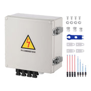 Bild in Galerie-Viewer laden, Amocart PV Combiner Box 4 String / 6 String Solar Combiner Box 10A / 15A Rated Current Fuse for On/Off Grid Solar Panel System