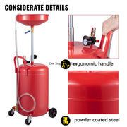 Charger l'image dans la visionneuse de galerie, Amocart 20 Gallon Waste Oil Drain Tank Air Operated Drainer with Pressure Regulating Valve for Fluid Fuel Transfer Drainage