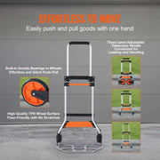Charger l'image dans la visionneuse de galerie, Amocart 275/309 lbs Folding Hand Truck Portable Unity Cart Dolly with Telescoping Handle and Binding Rope for Moving Warehouse