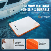 Charger l'image dans la visionneuse de galerie, SucceBuy Inflatable Floating Dock Non-Slip Water Floating Dock Mat with Detachable Ladder Floating Platform Island Raft for Pool