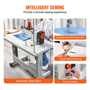Bild in Galerie-Viewer laden, Amocart Industrial Sewing Machine Upgraded 550W Servo Motor with Table Stand 5000s.p.m Heavy Duty Lockstitch Sewing Machine