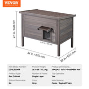 Bild in Galerie-Viewer laden, Amocart Outdoor Cat House Weatherproof, Feral Cat Shelter for Cat Outdoor Wooden Cat Rabbit House with All-Round Foam Insulated