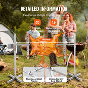 Charger l'image dans la visionneuse de galerie, Amocart Electric BBQ Rotisserie Grill Kit Automatic 42W Motor Height Adjustable Universal Roaster Stand Spit Rod w/ Heat Shield