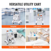 Load image into Gallery viewer, for Lab Clinic Hospital Salon SucceBuy 2/3/4/5 Tiers Lab Carts Lab Utility Cart Mobile Medical W/ ABS Material Rolling Cart