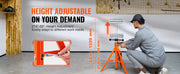 Load image into Gallery viewer, Amocart Roller Stand Heavy 2500 LBS Load Capacity 27.6"-52" Adjustable Folding Roller Support Stand for Pipe Wooden Boards