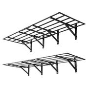 Charger l'image dans la visionneuse de galerie, Amocart 2-Tier Wall Garage Shelving Wall Mounted Shelving Unit 24x72in 800lbs Per Shelf Floating Storage Metal Rack for Garage