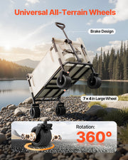 Bild in Galerie-Viewer laden, Amocart Collapsible Folding Wagon 550lb Load,220L Wagon Cart Converts to Bench Utility Wagon with Adjustable Handle for Camping