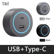 Charger l'image dans la visionneuse de galerie, Wall power rail socket, kitchen aluminum expansion socket 40cm 50cm, built-in socket on countertop