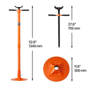 Charger l'image dans la visionneuse de galerie, Amocart Underhoist Stand 3/4 Ton Capacity Pole Jack, Lifting from 43.3" to 70.9" Triangular Base Two Wheels Automotive Support
