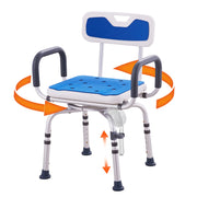 Bild in Galerie-Viewer laden, Amocart Swivel Shower Chair 360 Degree Adjustable with Armrest and Backrest for Shower or Bathtub Non-Slip for Elderly Disabled