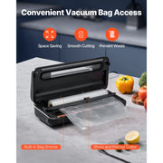 Bild in Galerie-Viewer laden, Amocart 80Kpa 120W Electric Vacuum Sealer Machine 7-in-1 Wet Food Sealer with Free 10pcs Vacuum Bags for Kitchen Food Storage