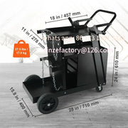 Charger l'image dans la visionneuse de galerie, CustomizableWelder Cart with 360° Swivel Wheels Heavy Duty Rolling Welder Cart for Mig P SucceBuy Welding Cart 2-Tier 4 Drawers